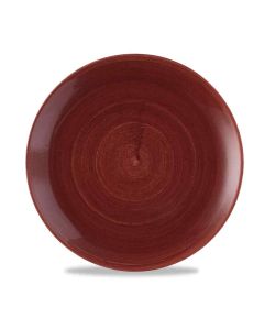 Churchill Super Vitrified Stonecast Patina Coupe Plate - Red Rust - 28.8 Inch