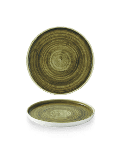 Stonecast Plume Green  Walled Plate 8.67" Box 6