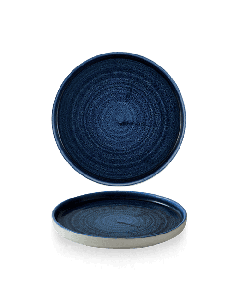 Stonecast Plume Ultramarine  Walled Plate 8.67" Box 6