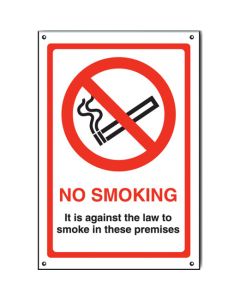 No Smoking Its Against The Law Sign - Self Adhesive Vinyl