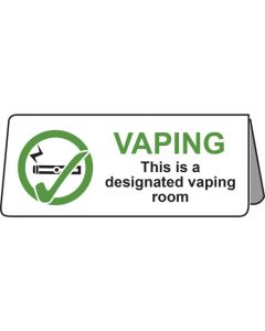 Vaping This Is A Designated Vaping Room Tent Table Notice