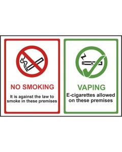 No Smoking & Vaping Sign - Window Sticker Vinyl