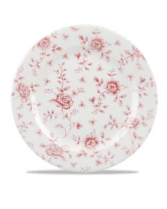 Cranberry Rose Chintz Plate 12"