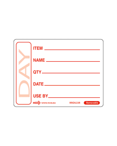 50 X 65mm Removable Red Use By Label (500)