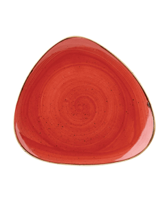 Churchill Stonecast Triangle Plate 7.75" Berry Red