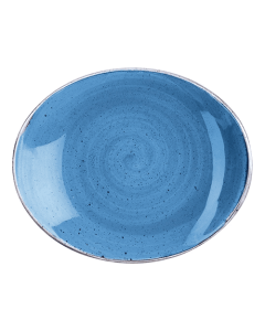 Churchill Stonecast Oval Plate 7.75" Cornflower Blue