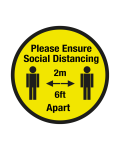 Non Slip Please Ensure Social Distancing Floor Graphic