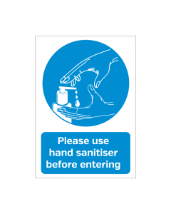 Please Use Hand Sanitiser Before Entering Vinyl Sticker