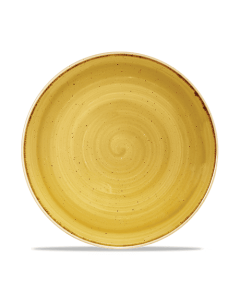 Churchill Stonecast Coupe Plate 10.25" Mustard Seed Yellow