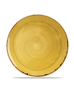 Churchill Stonecast Coupe Plate 11.25" Mustard Seed Yellow