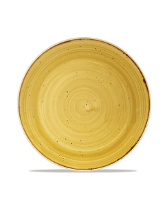 Churchill Stonecast Coupe Plate 8.67" Mustard Seed Yellow