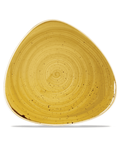 Churchill Stonecast Triangle Plate 12.25" Mustard Seed Yellow