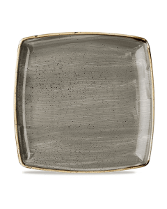Churchill Stonecast Deep Square Plate 10.5" Peppercorn Grey