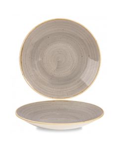 Churchill Stonecast Deep Coupe Plate 10" Peppercorn Grey