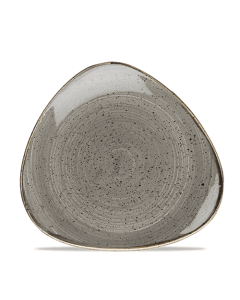 Churchill Stonecast Triangle Plate 7.75" Peppercorn Grey