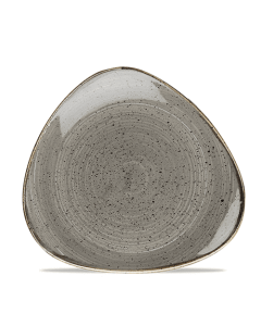 Churchill Stonecast Triangle Plate 9" Peppercorn Grey