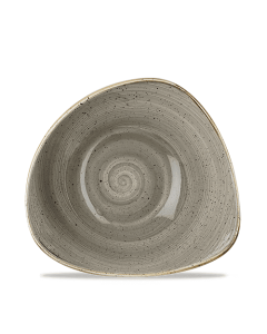 Churchill Stonecast Triangle Bowl 9.25" Peppercorn Grey