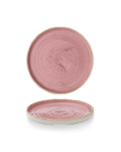 Stonecast Petal Pink  Walled Plate 8.67" Box 6