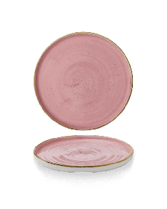 Stonecast Petal Pink  Walled Plate 10 2/8" Box 6