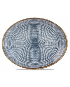 Churchill Homespun Oval Plate 10.6" Slate Blue