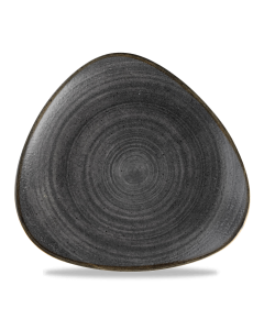 Churchill Super Vitrified Stonecast Raw Triangle Plate - Black 26.5cm