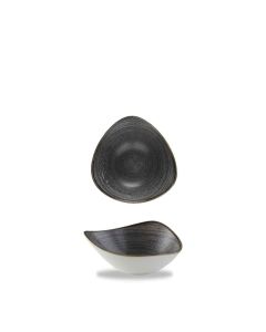 Stonecast Raw Triangle Bowl - Black 18.5cm