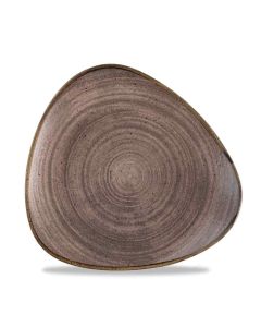 Stonecast Raw Triangle Plate - Brown 22.9cm