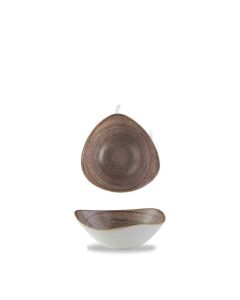 Stonecast Raw Triangle Bowl - Brown 18.5cm