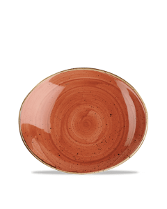 Churchill Oval Coupe Plate 7.75" Stonecast Spiced Orange