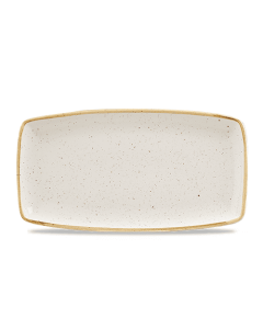Churchill Stonecast Oblong Plate 14" Barley White