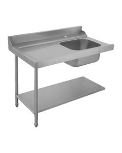 Prodis T80205 1200mm Entry Table (Left) With Sink & Splashback Compatible With T Series