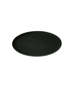 14 Inch Round Black Plastic Non Slip Tray