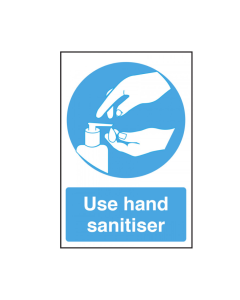 Use Hand Sanitiser Text & Symbol Vinyl Sticker
