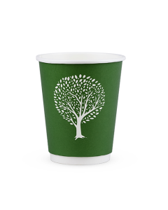 12oz double wall hot cup, 89-Series - Green Tree