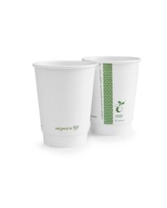 12oz double wall white cup