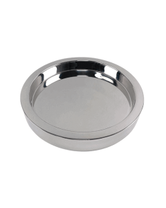 14" highly polished double walled tray