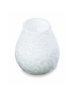 Frosted White Candle Bowl