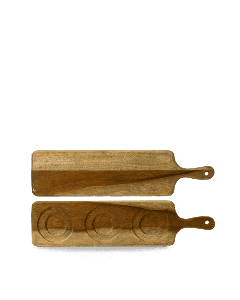 Wood Medium Rect Handled Board 46.9X12Cm Box 4