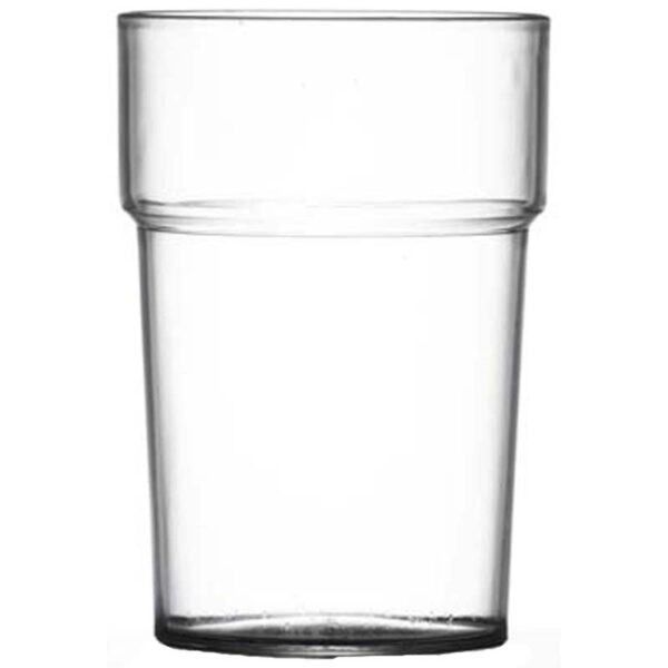 Clear Rigid Polystyrene Half Pint Glass 10oz CE