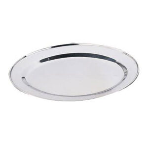 8" Stainless Steel Oval Meat Flats-0
