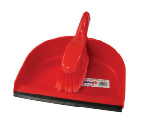 Red Dust Pan & Brush Set-0