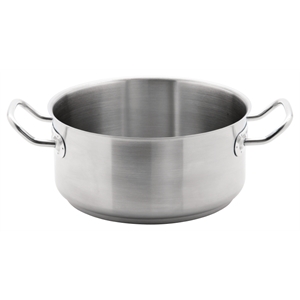 Vogue SS Casserole Pan (Dia 240mm x Height 100mm, Capacity 4.5ltr)