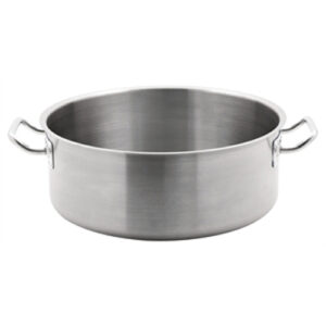 Vogue SS Casserole Pan (Dia 360mm x Height 130mm, Capacity 13ltr)