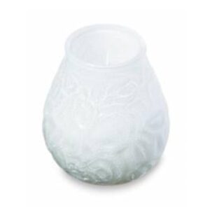 Frosted White Candle Bowl-0