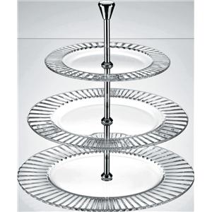 Diva 3 Tiered Glass Cake Stand | Plate-0