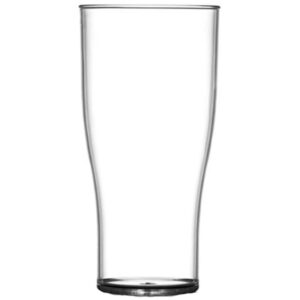 Clear Polystyrene Tulip Pint Glass 20oz CE