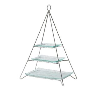 Glass 3 Plate Set For Pyramid Cake Stand-0