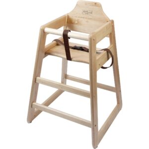 Wooden High Chair (Light Wood)-0