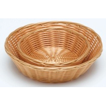 Round PolyWicker Basket 7" dia x 2" deep-0