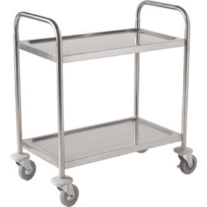 S/St. Trolley 85.5L X 53.5W X 93.3H-2 Shelves